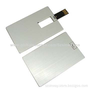 Classic Metal Card USB Flash Disks with UDP 2-64GB, Full Logos Printing
